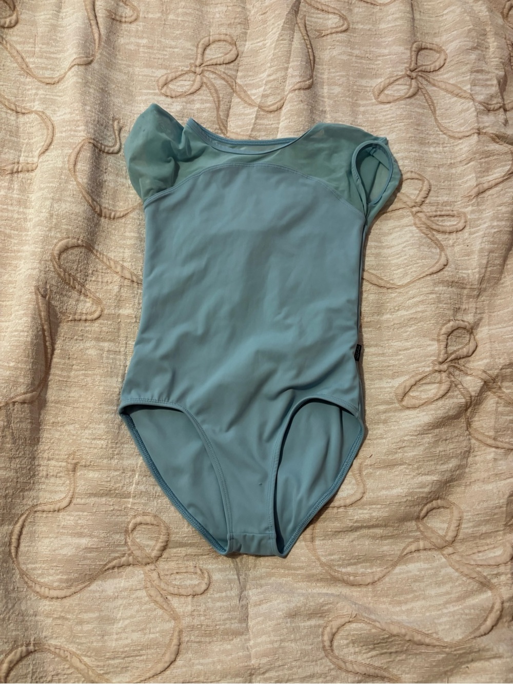 Women's  Sleeve leotard Bodysuit in Dusty Blue Tiger Friday